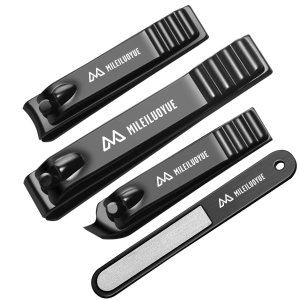 MILEILUOYUE Nail Clippers Set Black