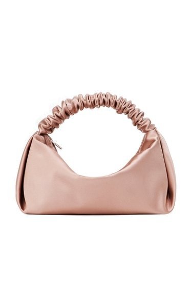Mini Scrunchie Satin Top Handle Bag