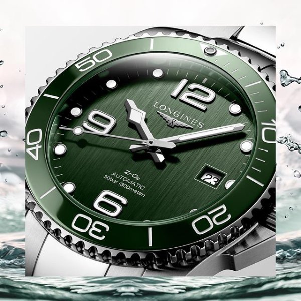 HydroConquest Automatic Green Dial Men's Watch L37814066
