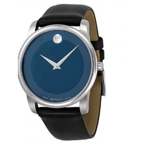 Movado Museum Blue Dial Stainless Steel Men's Watch 0606610 (Dealmoon Exclusive)
