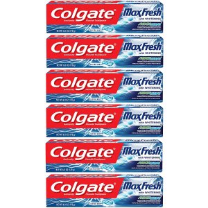 Colgate Max Fresh Shockwave Toothpaste with Cooling Beads Mint 6 pack