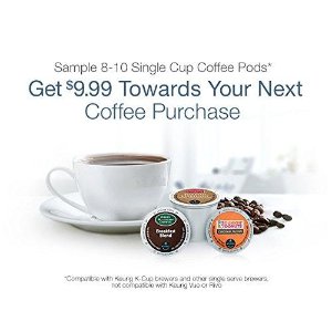Single Cup Coffee Pods Sample Box, 8 or More Samples ($9.99 credit with purchase)