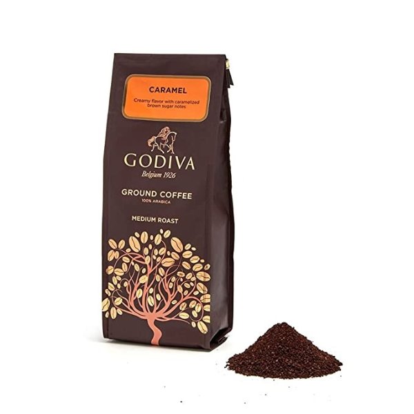 Chocolatier Assorted Caramel Ground Coffee Gift Bag, 10 Ounce
