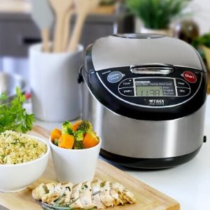 Tiger Microcomputer Controlled Rice Cooker, 10 Cups