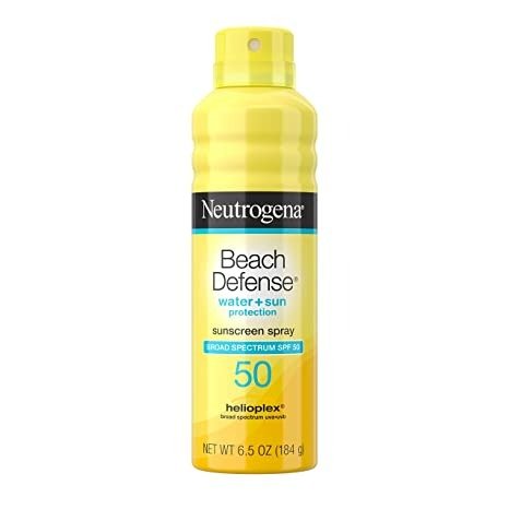 Beach Defense Sunscreen Spray SPF 50 Water-Resistant Sunscreen Body Spray with Broad Spectrum SPF 50, PABA-Free, Oxybenzone-Free & Fast-Drying, Superior Sun Protection, 6.5 oz