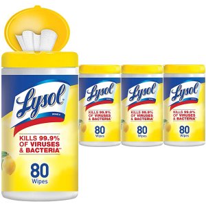 Lysol 消毒湿巾80片4盒，共320片