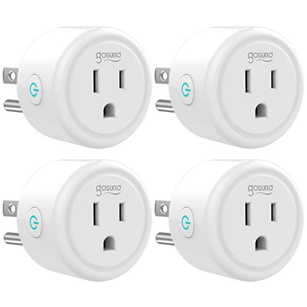 Smart Plug Gosund WiFi Mini Socket Smart Outlet, Work with Alexa and Google Home, No Hub Required, Remote Control your Devices, ETL and FCC Listed 4 Pack