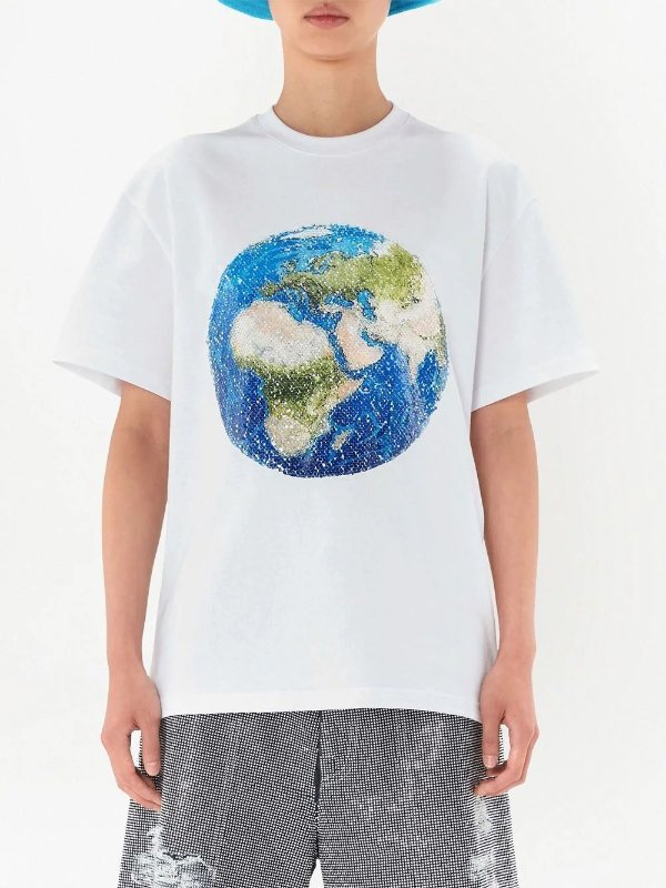 亮片地球T恤