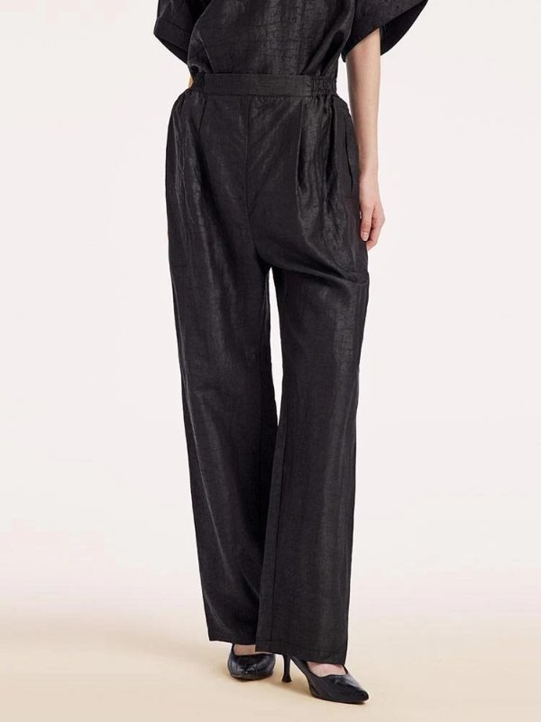 18 Momme Xiang Yun Silk Straight Pants
