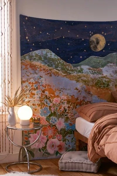Moonlit Landscape Tapestry