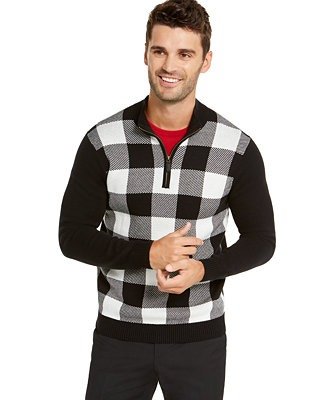 Men's Buffalo Check Family Sweater, Created For Macy's