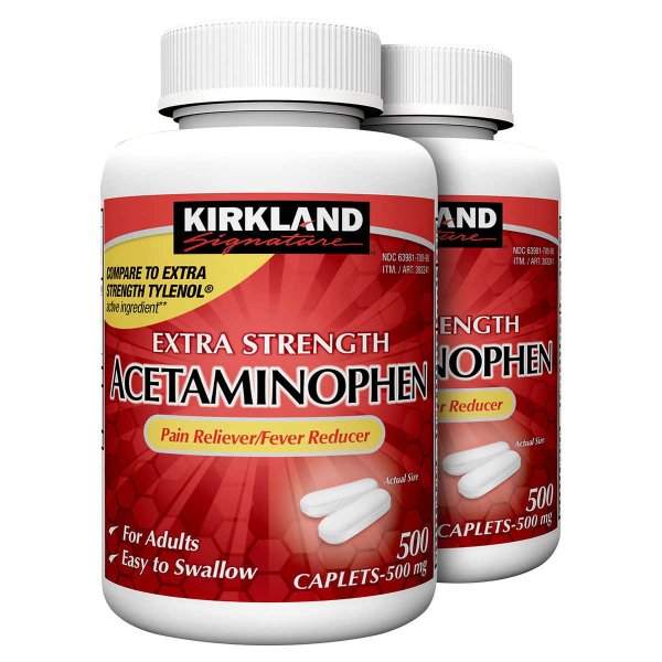 Extra Strength Acetaminophen 500 mg., 1,000 Caplets