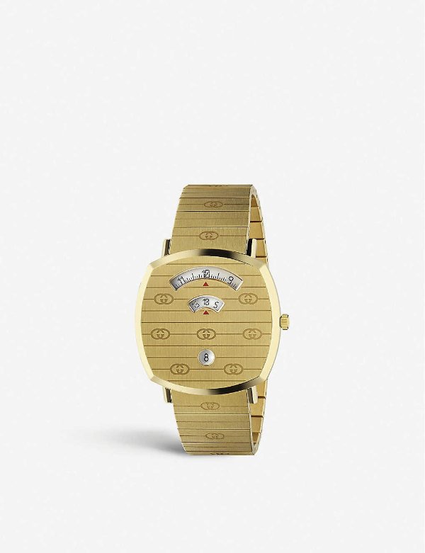 GUCCI YA157409 Grip yellow-gold PVD watch