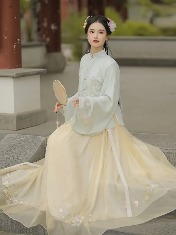 Chinese Cosplay Hanfu Mandarin Collar Embroidered Hanfu Set Ancient Chinese Traditional Costume The Ming Dynasty Women's Clothing | Don't Miss These Great Deals | Temu