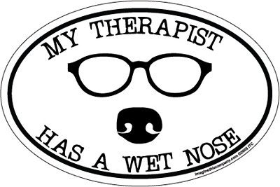 "My Therapist Has A Wet Nose" Magnet, Oval Shape - Chewy.com