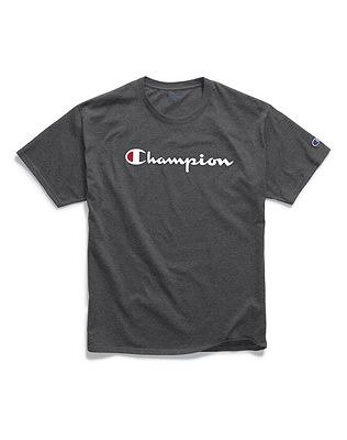 Champion Men's Classic Jersey Tee, Script Logo