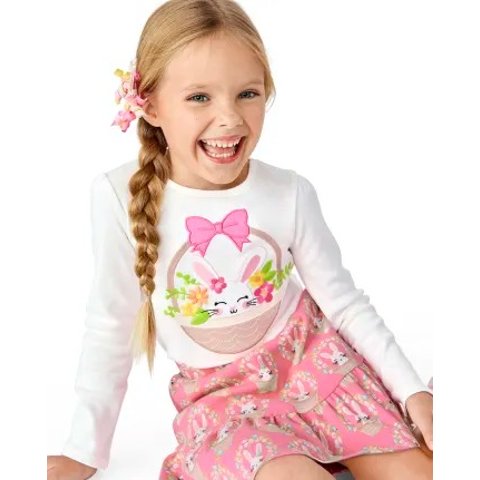 GymboreeGirls Long Sleeve Embroidered Basket Top - Spring Celebrations | Gymboree - SIMPLYWHT
