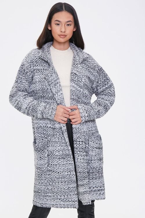 Marled Knit Cardigan Sweater