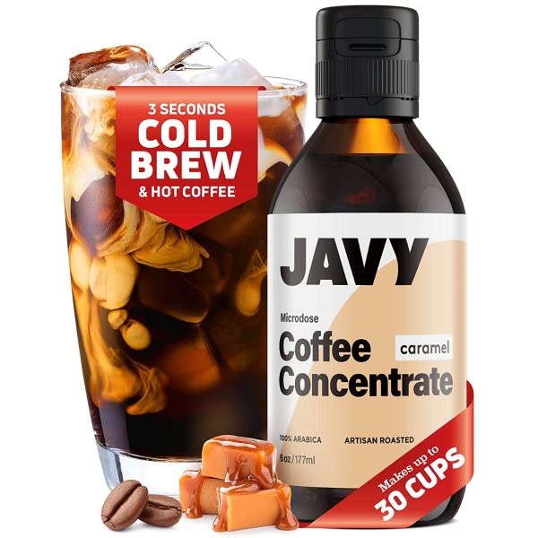 Javy 即冲即饮阿拉比卡浓缩咖啡6oz焦糖口味 可冲约30杯