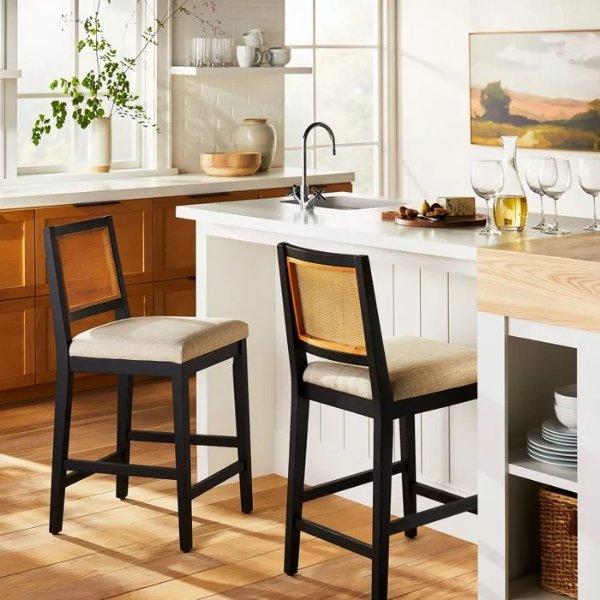 Oak Park Cane Counter Height Barstool - Threshold™ designed with Studio McGee