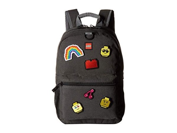 Patch Backpack & Pouch with Assorted Patches