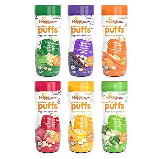 Organic Superfood Puffs Assortment Variety Packs 2.1 Ounce (Pack of 6)