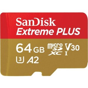 SanDisk- Extreme PLUS 64GB microSDXC UHS-I Memory Card