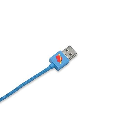 Official Merchandise by Line Friends - TATA 3ft USB-C to USB-A Charging Cable Compatible with Galaxy, Note, Pixel 3, Red/Blue