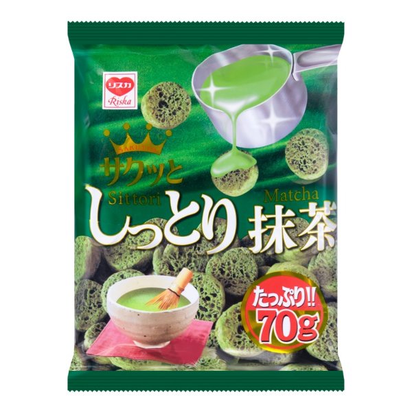 RISKA 粟米脆小饼 抹茶巧克力味 70g