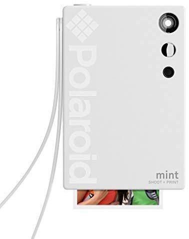 Mint Instant Print Digital Camera (White), Prints on Zink 2x3 Sticky-Backed Photo Paper
