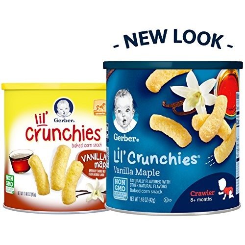 Gerber Lil Crunchies, Vanilla Maple, 1.48 Ounce Canister (Pack of 6)