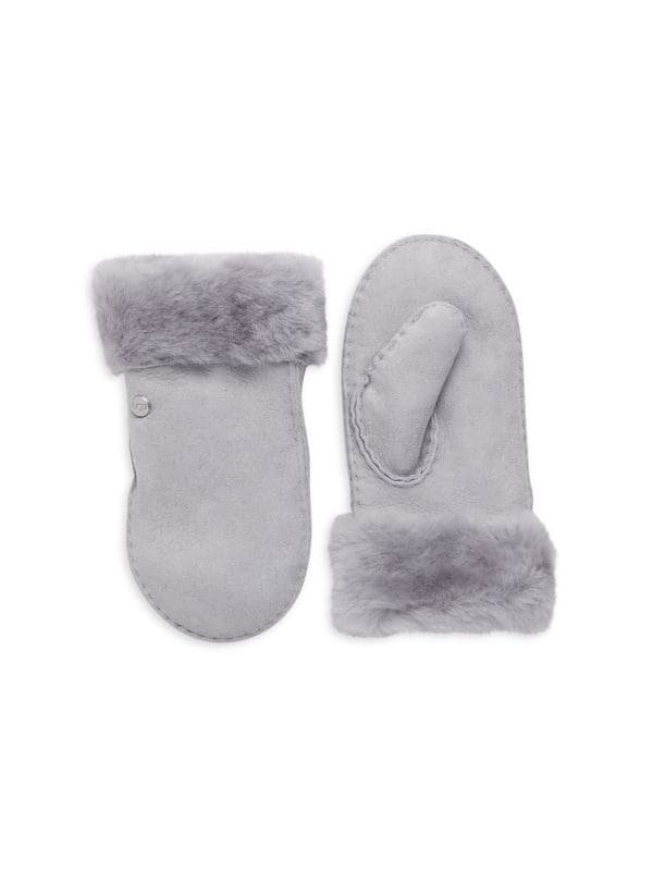 Kid's Suede & Shearling Mittens