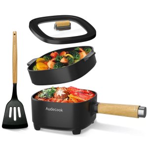 Audecook Hot Pot Electric with Steamer 2L