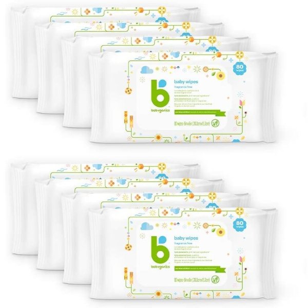 Unscented Diaper Wipes, 640 Count