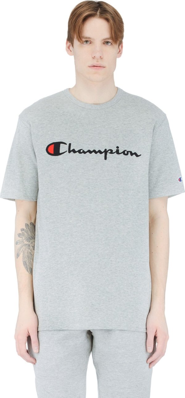 - Script Logo T-Shirt - Oxford Grey