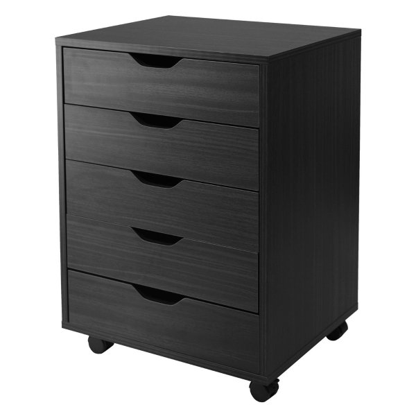Halifax 5 Drawer Closet Cabinet - Black