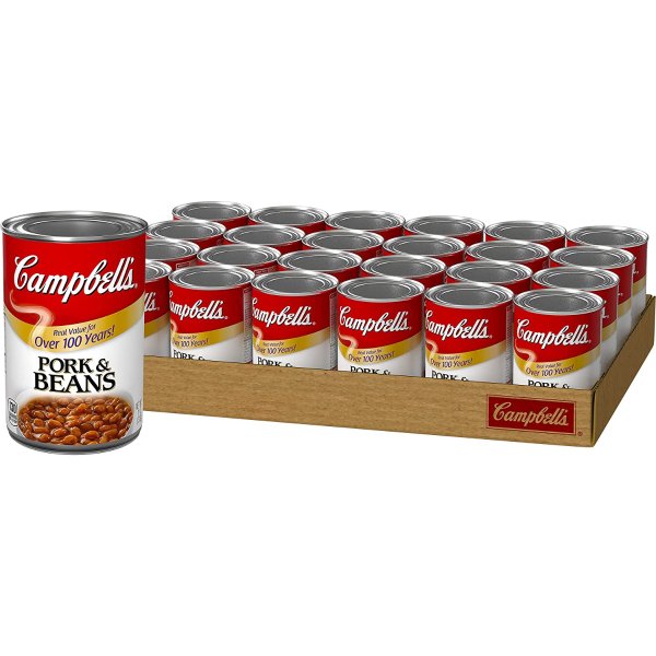 Canned Pork & Beans, 11 Ounce Can (Pack of 24)