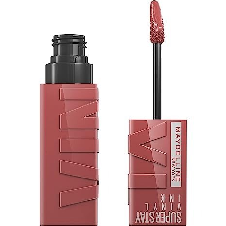 Super Stay Vinyl Ink Longwear No-Budge Liquid Lipcolor Makeup, Highly Pigmented Color and Instant Shine, Cheeky, Rose Nude Lipstick, 0.14 fl oz, 1 Count