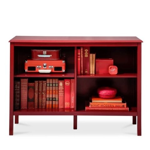 Windham 31 3 Horizontal Bookcase Red, Windham 2 Shelf Bookcase Threshold