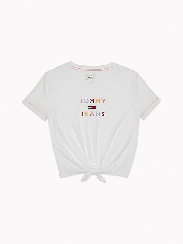 Tie-Front Logo T-Shirt | Tommy Hilfiger