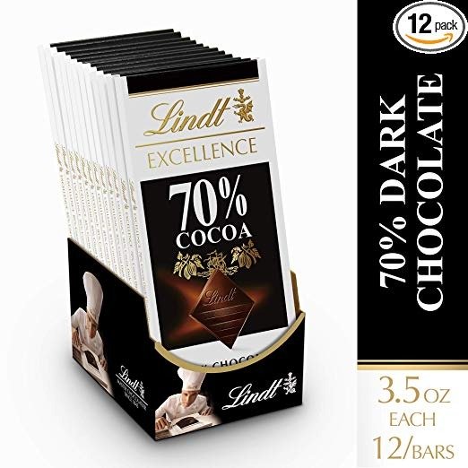 EXCELLENCE 70%特浓黑巧克力3.5 oz12板