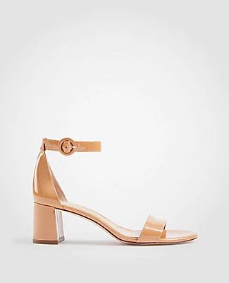 Nicole Patent Block Heel Sandals | Ann Taylor