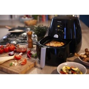 Philips Digital AirFryer with Rapid Air Technology, Black (Factory Refurbished)