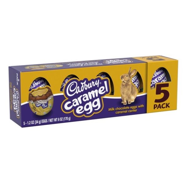 , Easter Caramel and Chocolate Egg Candy, 5 Ct, 6 Oz