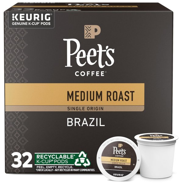 Peet's 单一产地巴西中焙咖啡胶囊 32颗