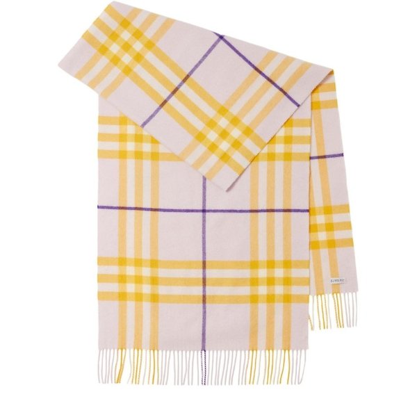 粉黄色羊绒围巾