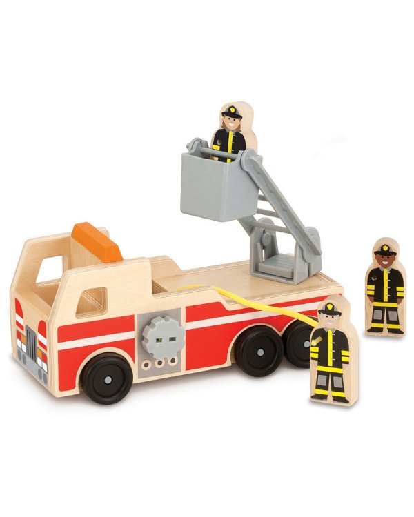 木质消防车玩具