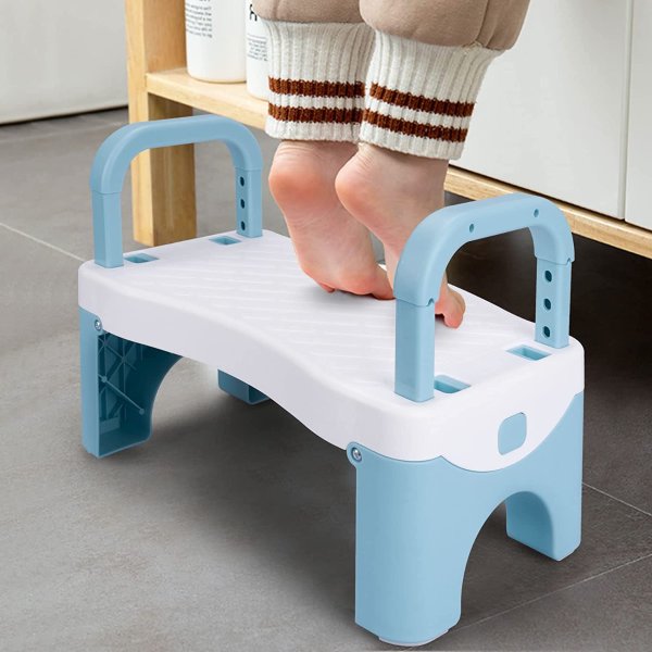 Coindivi 儿童可折叠多用途踏脚凳 蓝色款