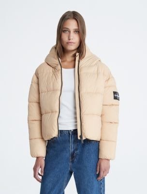 Boxy Hooded Puffer Jacket | Calvin Klein