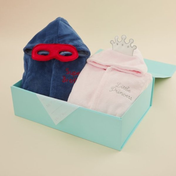 Superhero & Princess Sibling Robes Gift Set Welcome %1